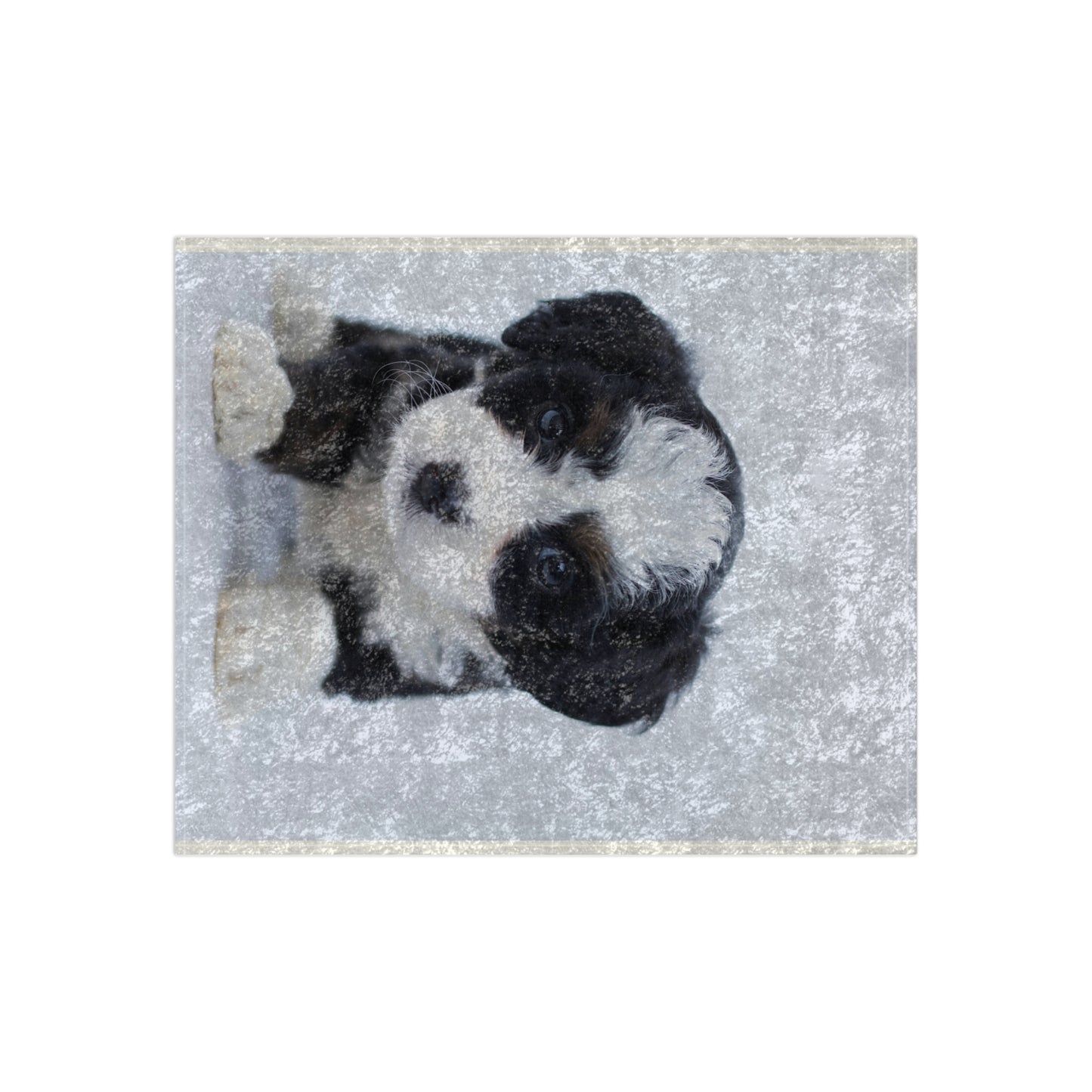 Custom Pet Image Crushed Velvet Blanket