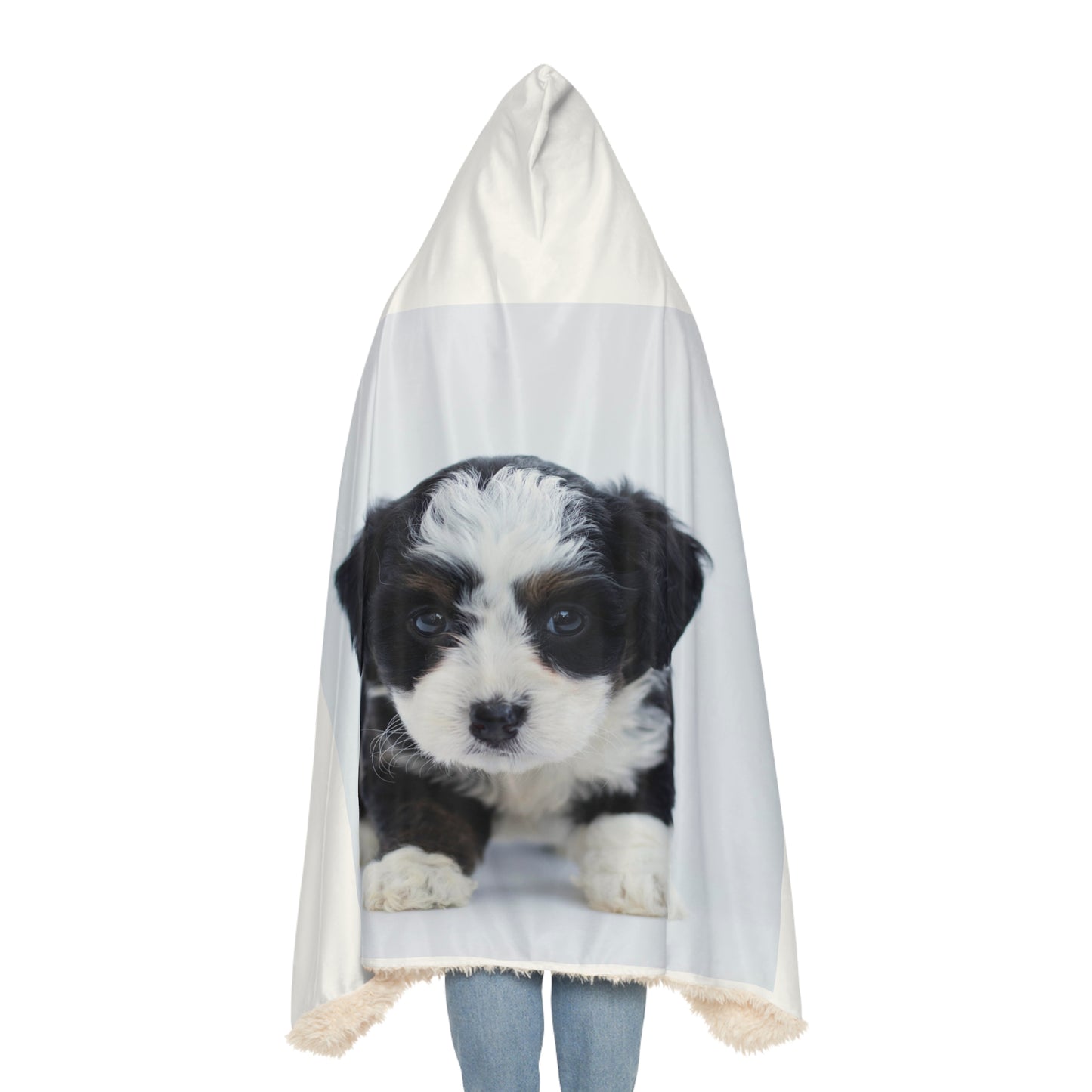 Custom Pet Image Snuggle Blanket with Hood