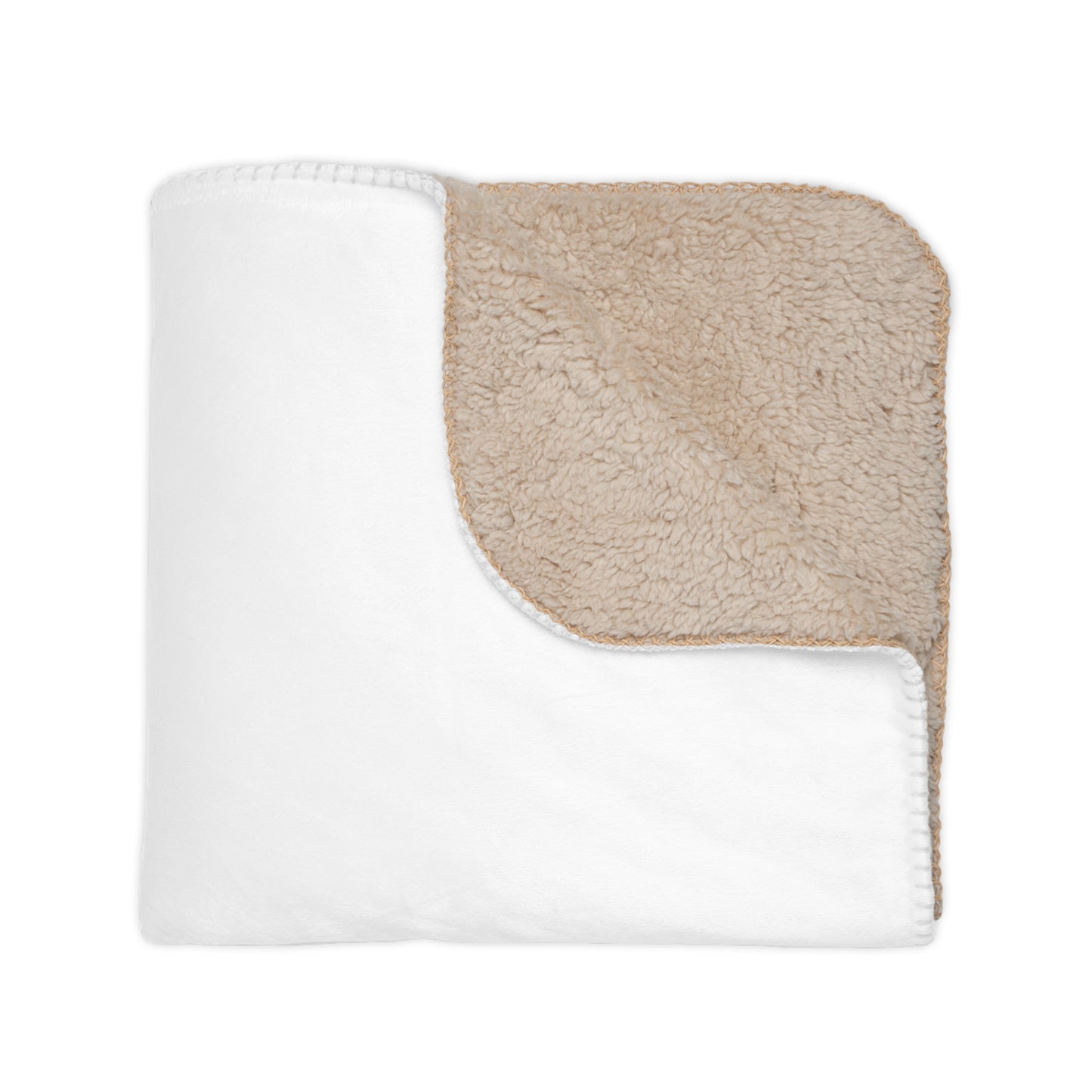 Custom Pet Image Tan Sherpa Blanket