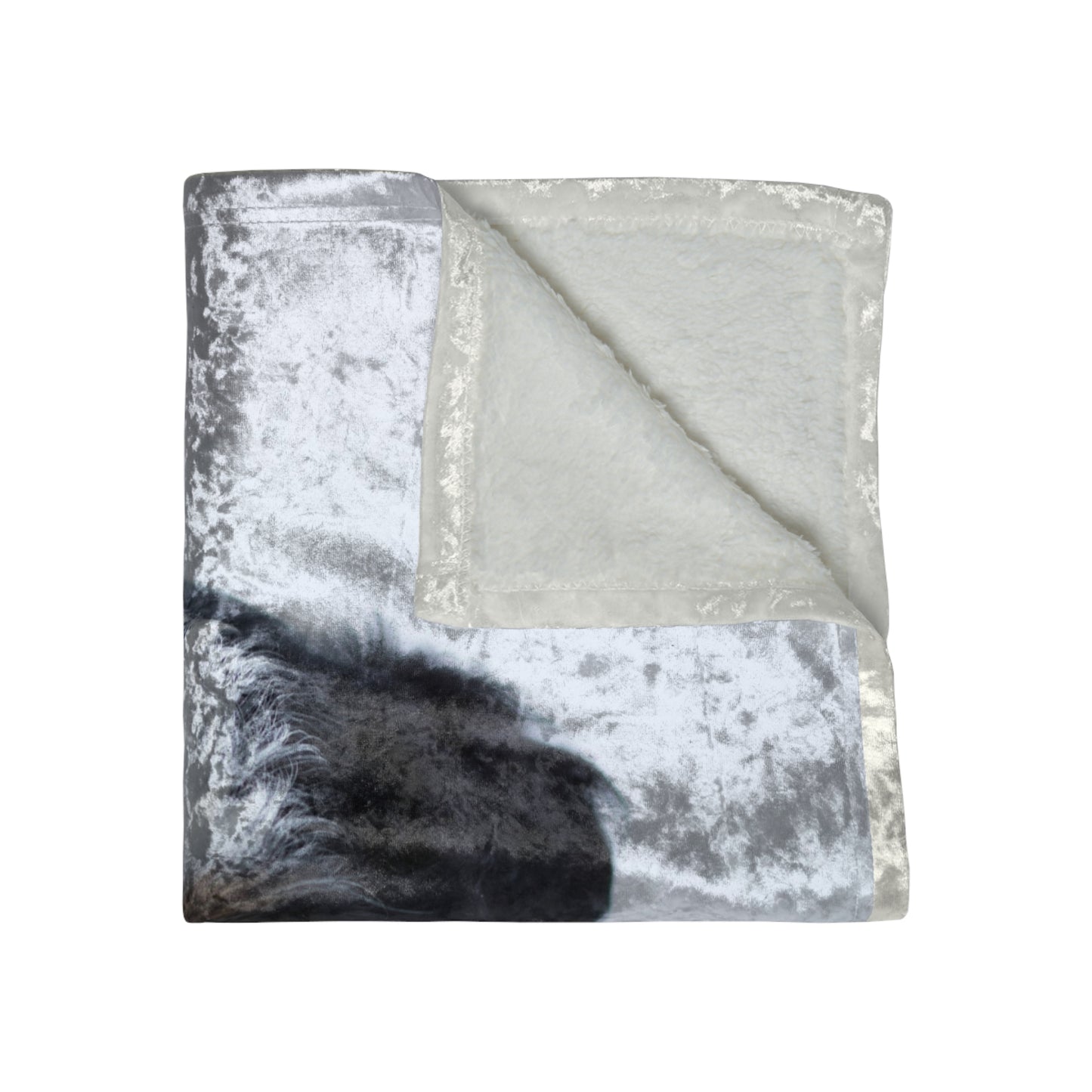 Custom Pet Image Crushed Velvet Blanket