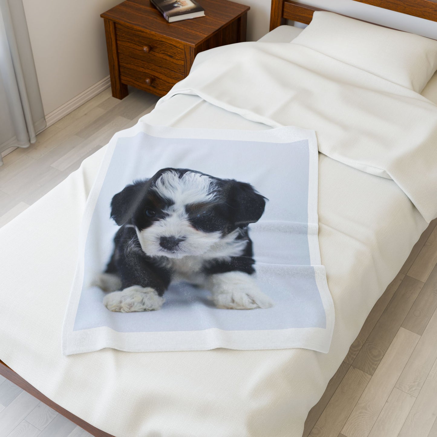 Custom Pet Image Velveteen Plush Blanket