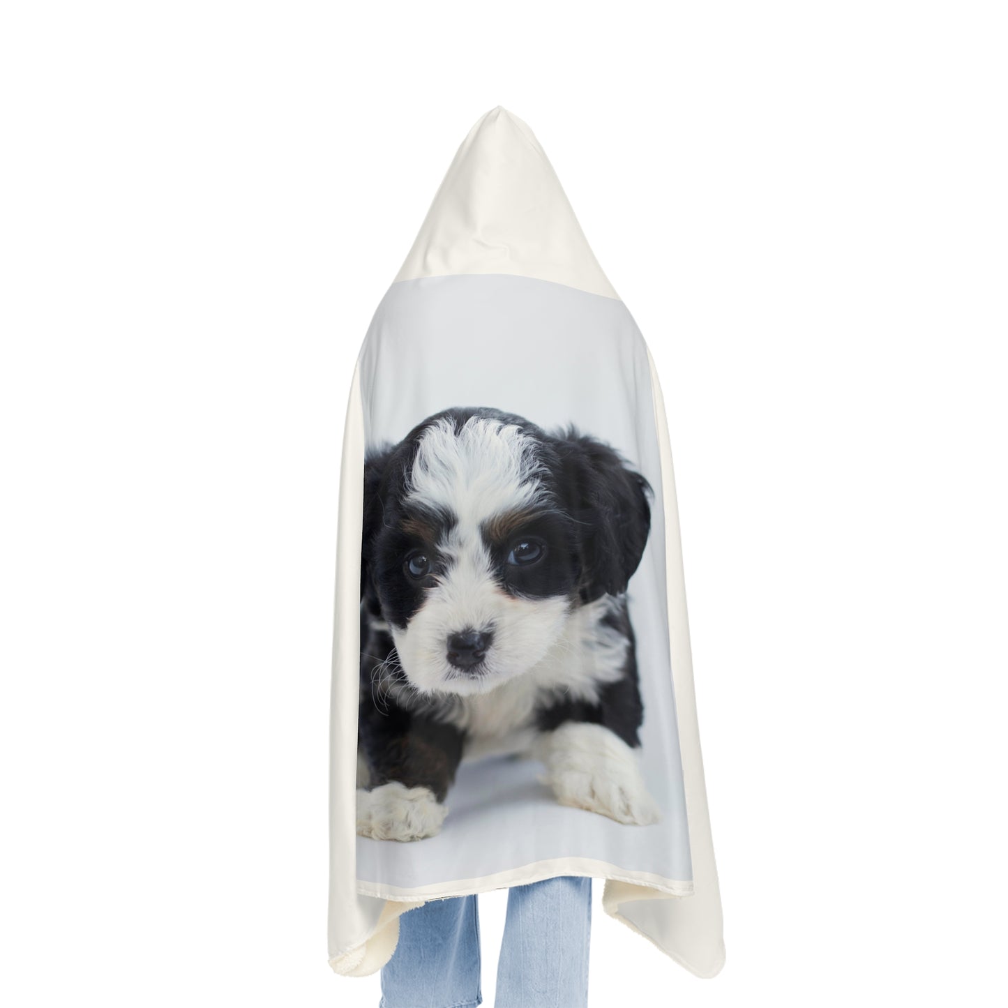 Custom Pet Image Snuggle Blanket with Hood