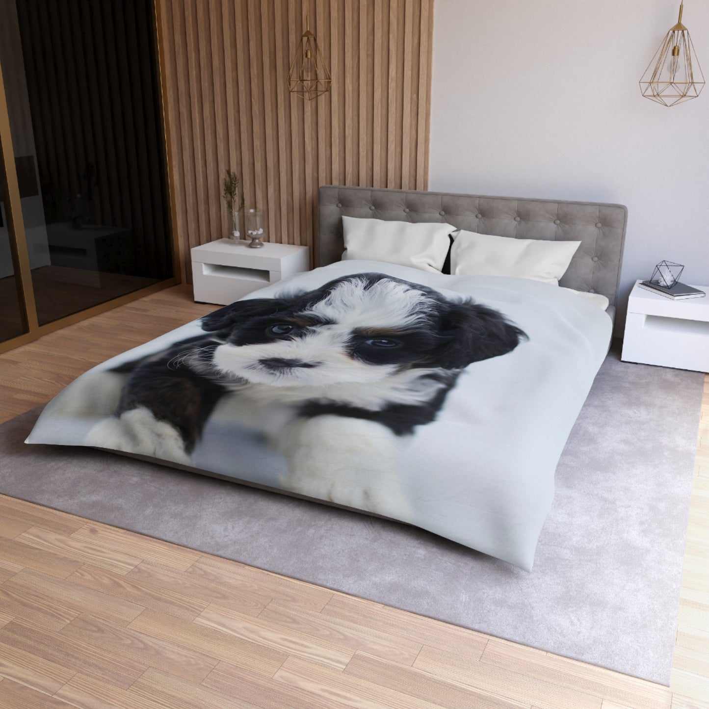 Custom Pet Image Microfiber Duvet Cover Blanket