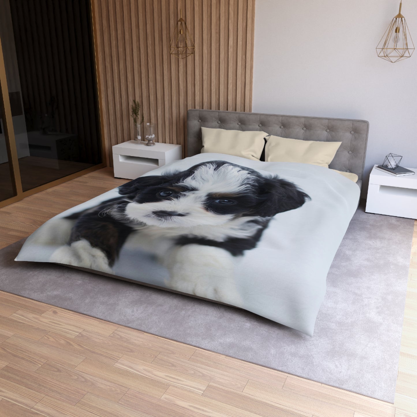 Custom Pet Image Microfiber Duvet Cover Blanket