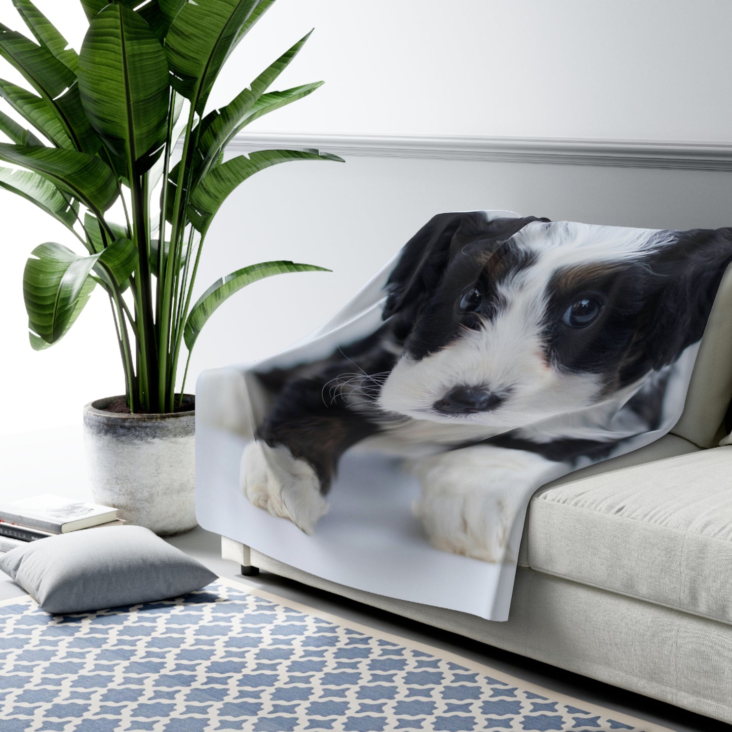 Custom Pet Image Sherpa Fleece Blanket