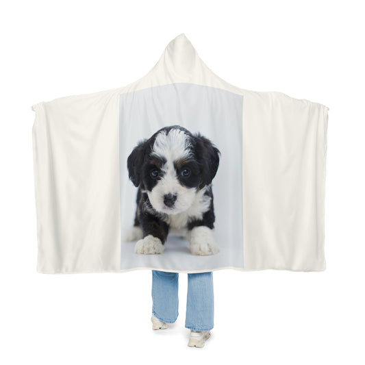 Custom Pet Image Snuggle Blanket with Hood