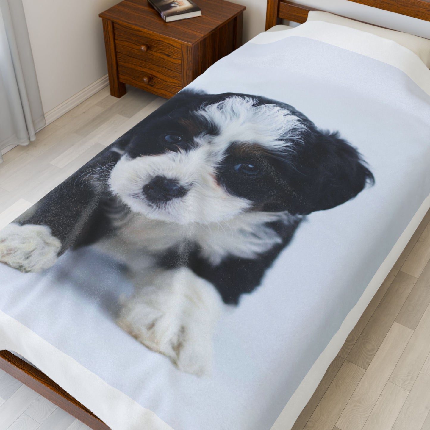 Custom Pet Image Velveteen Plush Blanket