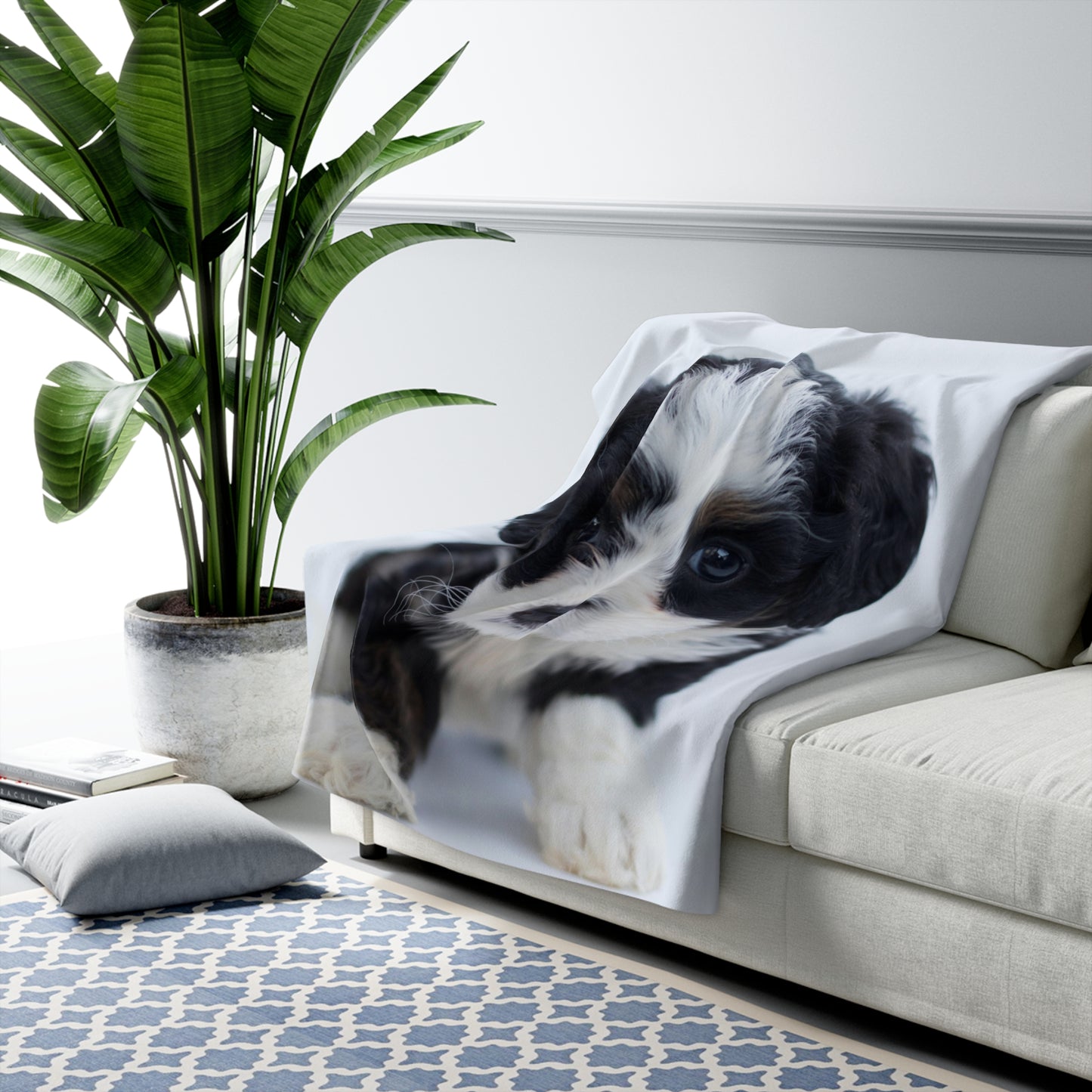 Custom Pet Image Sherpa Fleece Blanket